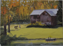 Barn from the Pond